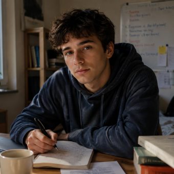 Joven escribiendo en su cuaderno para entenderse mejor