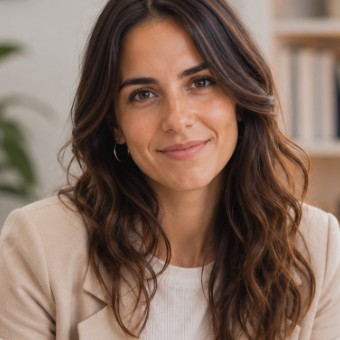 Terapeuta tomando notas durante una sesión en consulta
